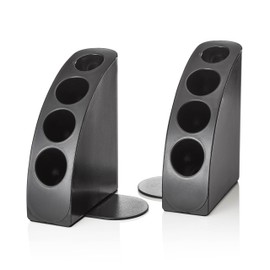 AdirOffice Smart Quarter sujetalibros y organizador de computadora de oficina – Plástico resistente con parte inferior antideslizante – Incluye pozos de almacenamiento para mantener tus bolígrafos/lápices en su lugar para la oficina/escuela/biblioteca us