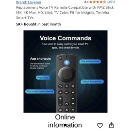 Replacements Replacement Voice TV Remote Compatible with AMZ Stick