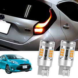 New Aqua Z Grade Compatible/Compatible Dedicated Design LED Turn Signals with Built-in Resistor, 2 Pieces/1 Set, Incredible Brightness! 2,600LM Vehicle Inspection Compatible, Amber, Toyota, Aqua