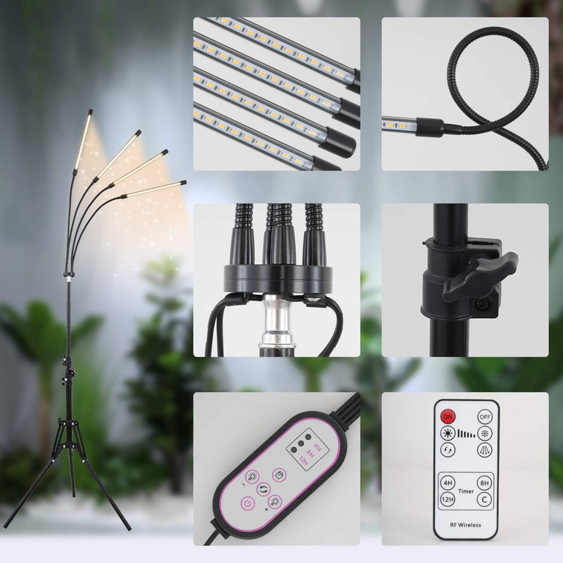 WTINTELL LED Plant Grow Light with Stand, LED Grow Light