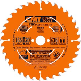 CMT ORANGE TOOLS 272.165.36H ITK Plus Finish Saw Blade HW 165X1.7X20(+15,87) Z=36 ATB+SHE