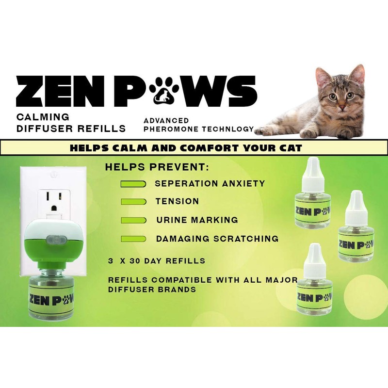 Zenpaws Upgraded No Scent - Diffuser Cat Relaxant Refill -