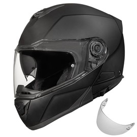 Daytona Helmets Glide Modular Motorcycle Helmet - DOT Approved Flip Up Helmet - Bluetooth Ready Full Face Motorcycle Helmet with Dual Visors for Men, Women & Youth