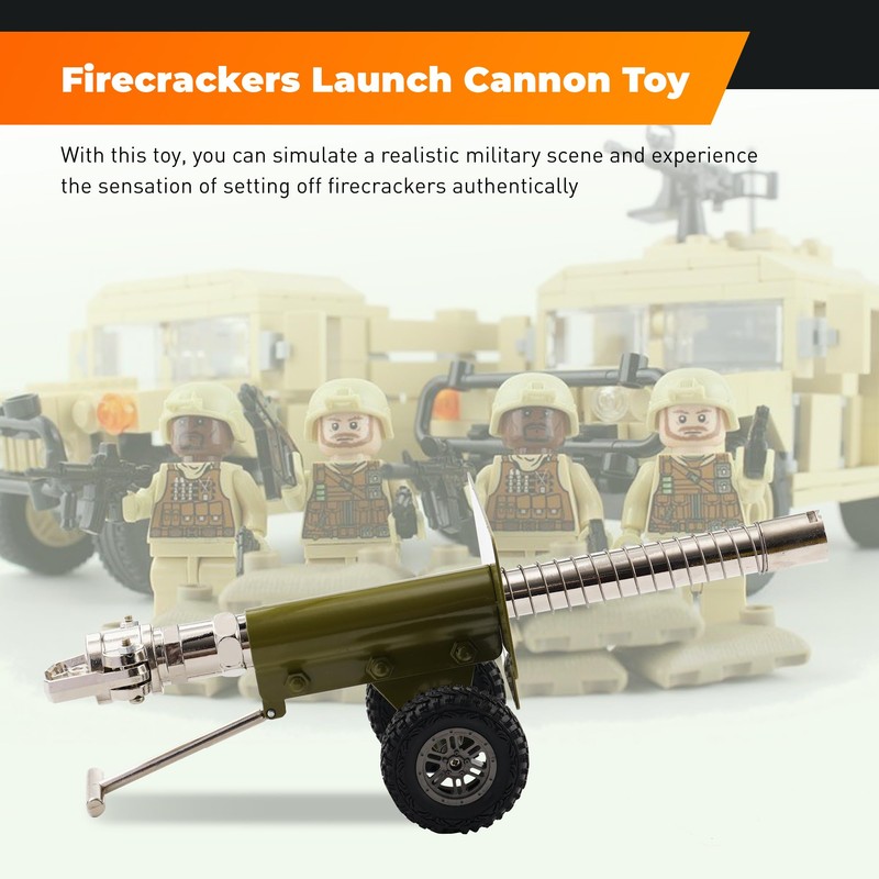 Faitio Mini Firecracker Launching Cannon Model, Stainless Steel Mini Cannon