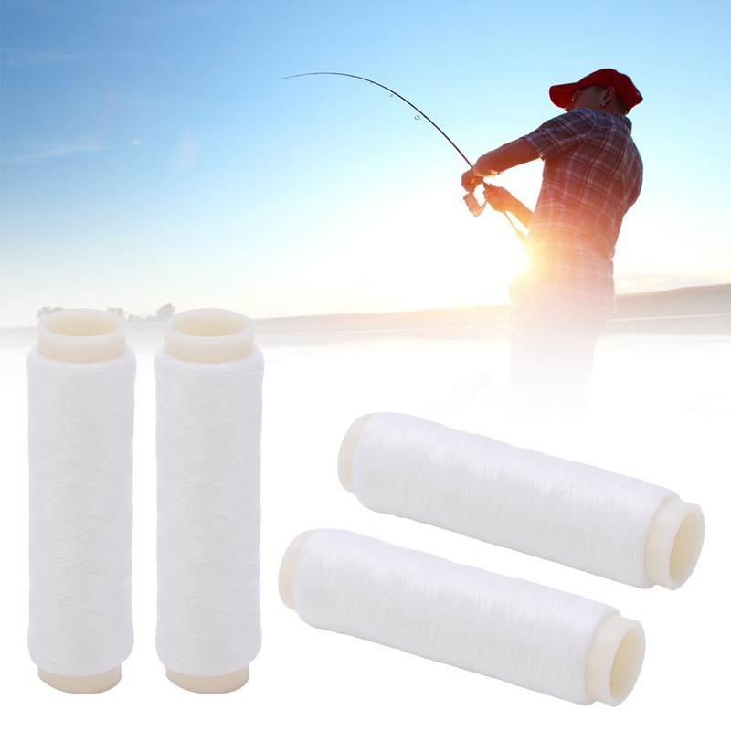 4pcs 100/200m Invisible Nylon Fishing Rubber Band Line High Elastic