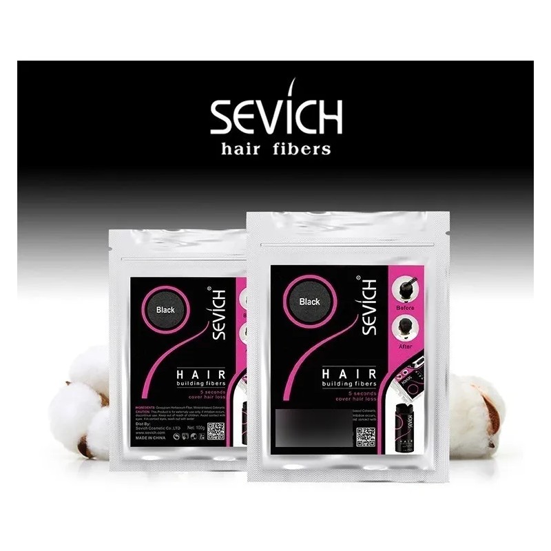 Sevich Fibra Capilar 100g Cubre Calvicie Varios Tonos