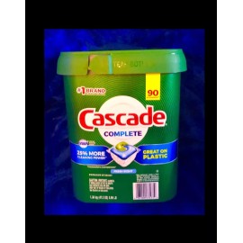 Cascade 90ct CASCADE Complete Dawn Grease Fight DISHWASHER DETERGENT Packs FRESH SCENT