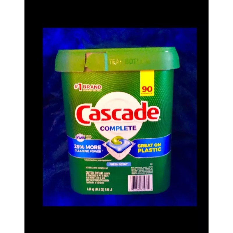 Cascade 90ct CASCADE Complete Dawn Grease Fight DISHWASHER DETERGENT Packs