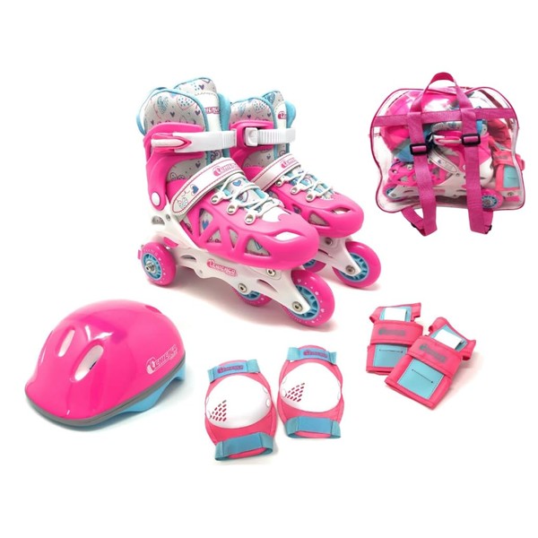 CHICAGO Skates Inline Training Skate Combo Set - Pink/Purple, Girls