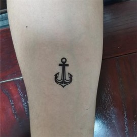 SanerLian Anchor Ship Temporary Tattoo Sticker Waterproof Adult Men Women Hand Arm Shoulder 15X11cm Set of 2 (SF6106)