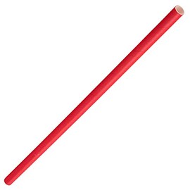 Utopia Solid Paper Straws Red 8", F90158, Pack of 250