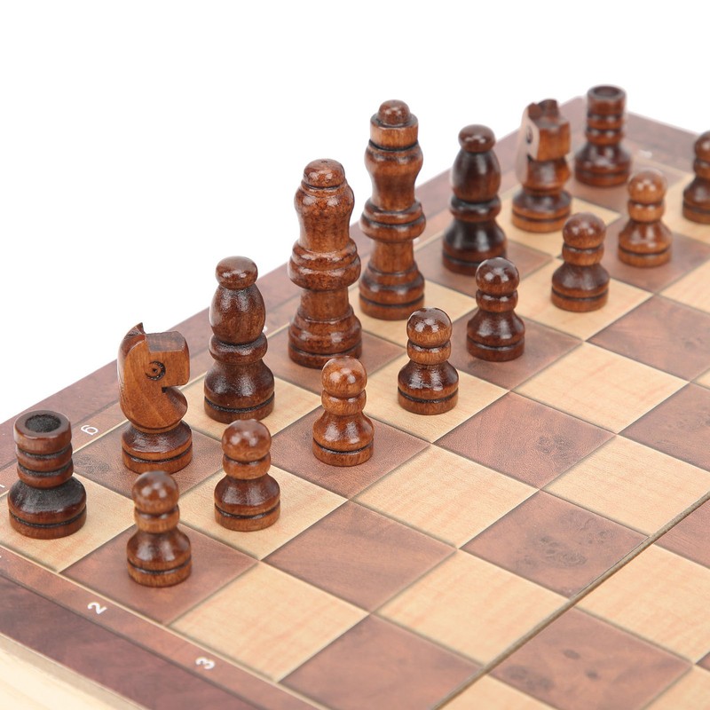 3‑In‑1 Chess Checkers Gobang Folding Chess Board Portable Interactive Chess