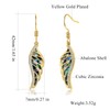 CiNily Angel Wings Earrings for Women Abalone Shell Drop Dangle