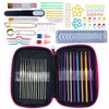 Lovgrin Crochet Hooks Kits, 100Pcs Crochet Kits, 9Pcs Ergonomic Rubber