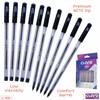 CLARO A-one Ballpoint Pens, BLACK, Medium Point (1.0mm), Pack of