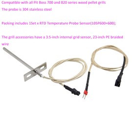 RTD High-Temperature Meat Probe Sensor BBQ Temperature Probe Sensor RTD Temperature Probe Sensor Replacement for All Pit Boss 700 and 820 Series Wood Pellet Smoker Grills Digital Control Meat Probe