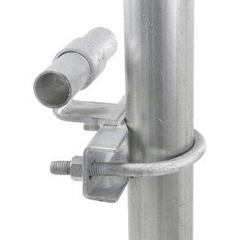 Ozark Fence & Supply - Chain Link Fence Rolling Sliding Gate Track Bracket - Galvanized Steel Coating- 1-5/8" to 1-7/8" Post Size- 1-5/8" Rail (6 Count)