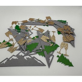 Mountain Bachelorette Party Confetti,Hiking Wedding Confetti,Camping Bridal Shower, Camp Hen Party, Last Trail Before the Veil