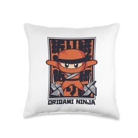 Best Easy Origami Crane Paper Gifts For Beginners Ninja Owl Paper Crane Folding Master Origami Throw Pillow, 16x16, Multicolor