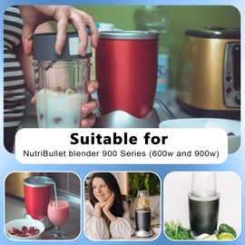 6 PCS Blender Gasket Replacement, Rubber Seal Rings Suitable for Nutribullet 900 Series Blenders with 600W and 900W (6 Pieces)