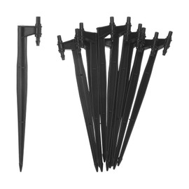 M METERXITY 10-Pack Irrigation Drip Support Stakes, 200x32mm for 1/4 Inch Drip Tubing Plastic Drip Hose Stakes for Irrigation/Greenhouse, Securing Pegs Pipe Hose Holder