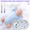 Nizirioo Analogue Thermometer Hygrometer 2-in-1: 3 Pieces Temperature and Humidity