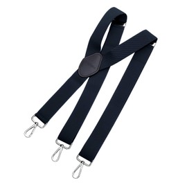 MASADA Men's Braces with Robust Lobster Clasp Fully Adjustable 3.5 cm Wide and up to 195 cm Height, darkblue