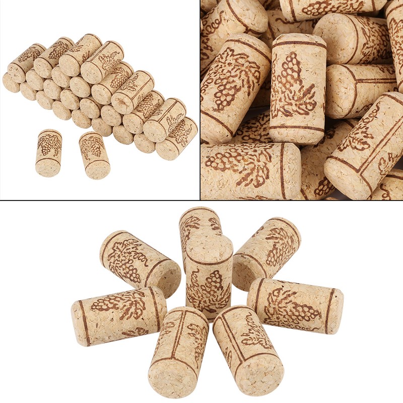 100PCS 22 *44mm Natural Cork StraightCorks Wooden Wine Bottle Stopper