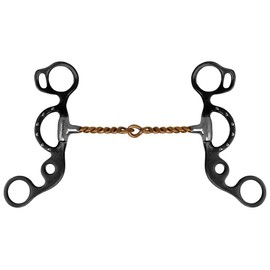 Showman Short Shank Twisted Copper Wire Snaffle Bit