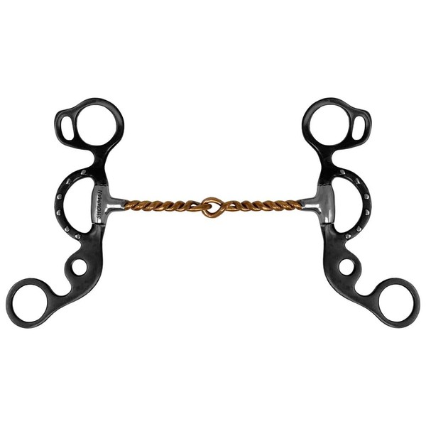 Showman Short Shank Twisted Copper Wire Snaffle Bit