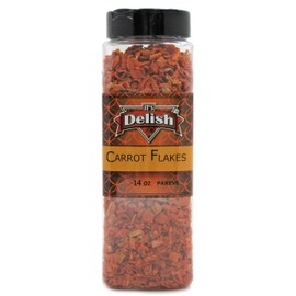 Dried Carrots by Its Delish, Large Reusable Container of Dehydrated Carrot Dices for Soup Vegetables, Food Supply and Camping