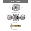 Lanwandeng (6Sets) All Keyed Same Entry Door Knob and Single