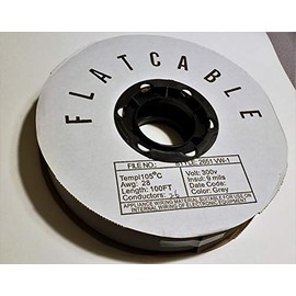 Pc Accessories - IDC Flat Ribbon Cable, 26 Wires 26C for 2.54mm 0.1" IDC Connectors, 26P 100 Feet Spool