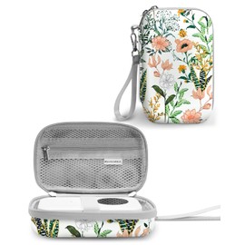RHEMEL Label Maker Case for Label Maker Machine, EVA Travel Case with Designed Pattern, Compatible with D30, P21, E10, D110 Label Maker (Box Only), Floral