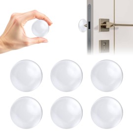 Funalix Türstopper Wand,6 Stück Silikon Runde Selbstklebend Schutz Türstopper,Wiederverwendbar Türgriff Stoßschutzstopper Stopper,für Wand,Wandschrank,Tisch- und Stuhlschutz(Transparent/40 * 8mm)