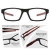 LJCZKA Blue Light Filter Glasses Rectangular Men Women Rectangular Glasses