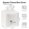 Aeobes Tissue Box Cover Square PU Leather Tissue Holder for