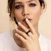 U7 Stainless Steel Rings For Women Star Moon Cool Black