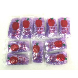 1212-S Original Mini Ziplock 2.5mil Plastic Bags 1/2" x 1/2" Reclosable Baggies (Purple, 1,000 Bags)