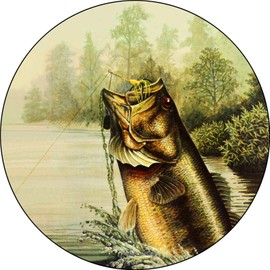 Tire Cover Central Fish Large Mouth Bass Spare Tire Cover (Custom Made to Your tire Size-See menu)