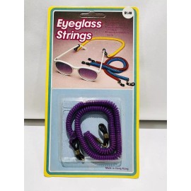 Vintage Eyeglass String Plastic Chain Scrunchie Purple