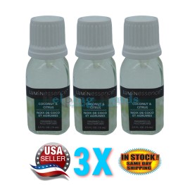 Luminessence 3 Coconut & Citrus Fragrance Oil Diffuser Candle Making 0.5 oz ea Luminessence
