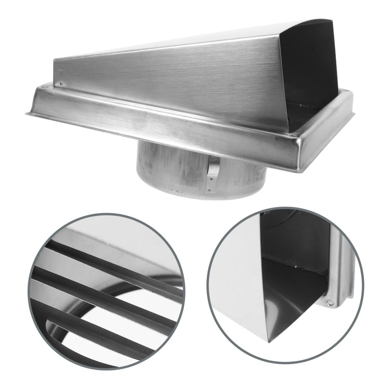 OSALADI Stainless Steel Dryer Vent Cover Square Wall Vent Cap