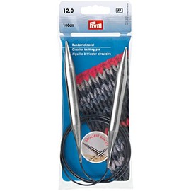 Prym Circular Knitting Needle, Brass, Silver, 12 mm