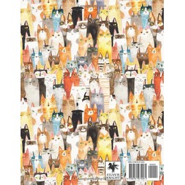  Cute Colorful Cats College Ruled Notebook - Cats Print Composition Notebook - Wide Ruled Notebook - 8.5 x 11 Large 110 Ruled Lined Pages: School And Daily Use Notebook.