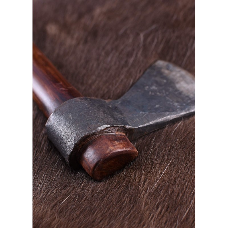 Battle-Merchant Small Utility Axe, Forged with Wooden Shaft - Real