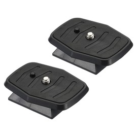 PATIKIL Tripod Quick Release Plate, 44mm 2 Pack Camera Tripod Adapter Mount Parts Replacement Mounting Plate for Tripod Model 2, Black