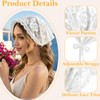 3Pcs Lace Head Scarf, White Triangle Lace Head Scarf for