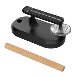 Coin Ping Tester - Resonant Ping Sound Detection and Diameter Comparison for Coin Authenticity, Portable and Easy-to-Use, Black