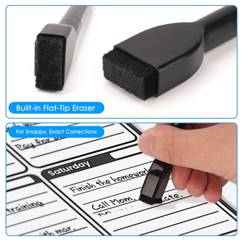 maxtek Magnetic Black Dry Erase Markers, 60 Count Fine Tip